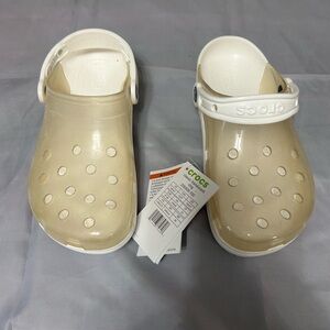 CROCS Beige and White Clogs